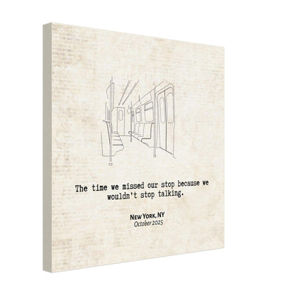 "Missed Our Stop" - Personalized Travel Micro Memory Canvas - Out of Office Outfitters - 