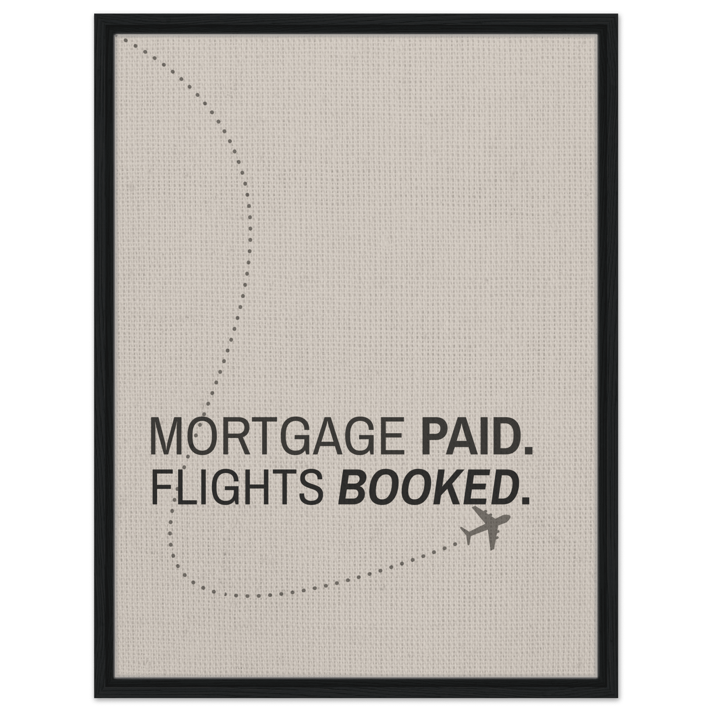 Mortgage Paid - Flights Booked - Out of Office Outfitters - Print Material