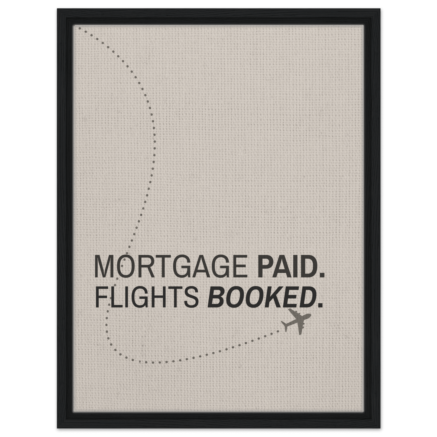 Mortgage Paid - Flights Booked - Out of Office Outfitters - Print Material
