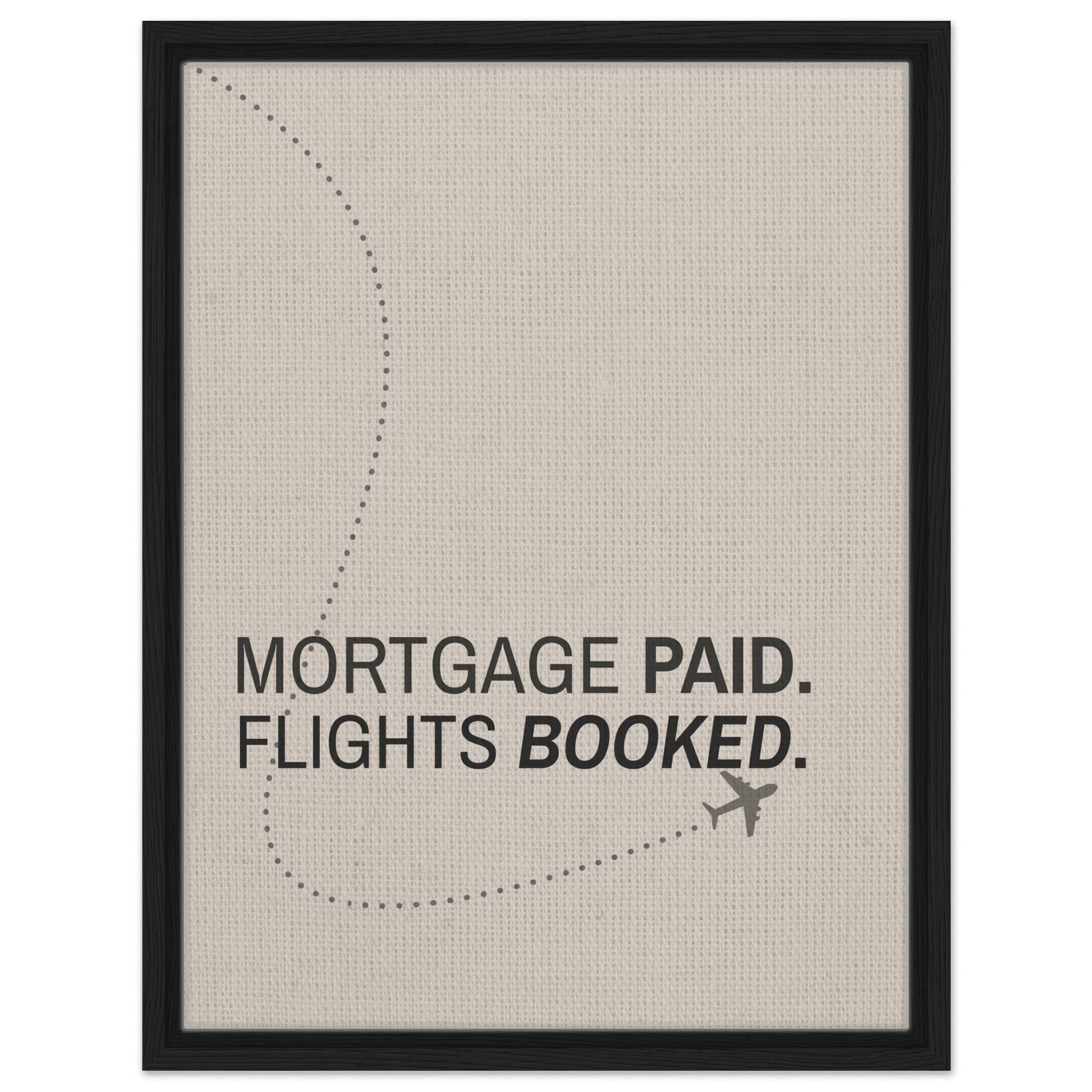 Mortgage Paid - Flights Booked - Out of Office Outfitters - Print Material