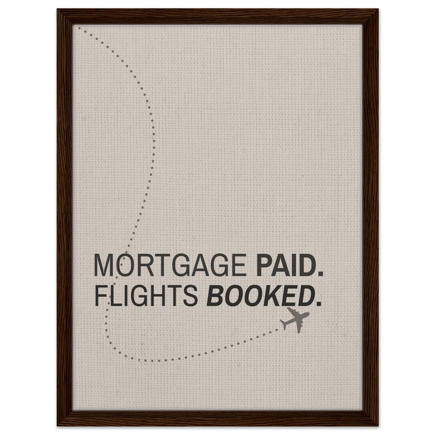 Mortgage Paid - Flights Booked - Out of Office Outfitters - Print Material