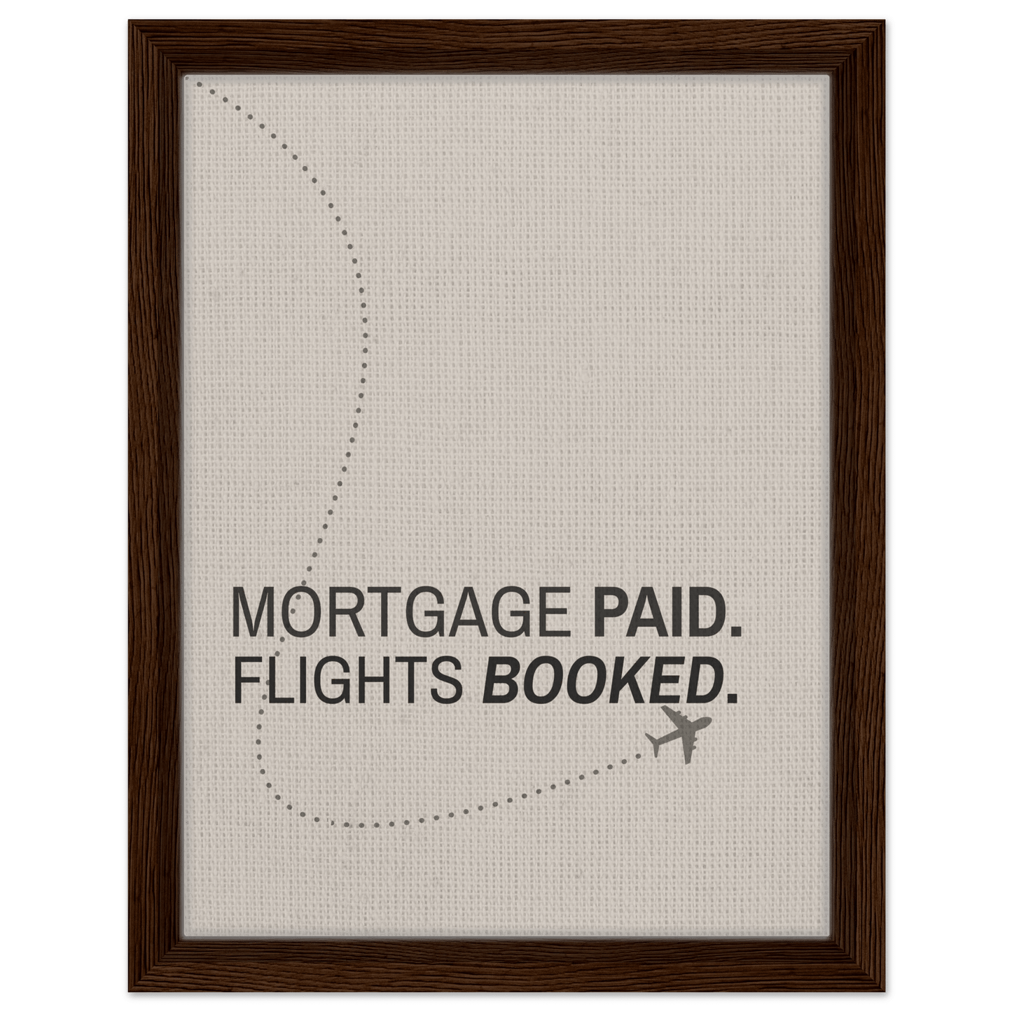 Mortgage Paid - Flights Booked - Out of Office Outfitters - Print Material