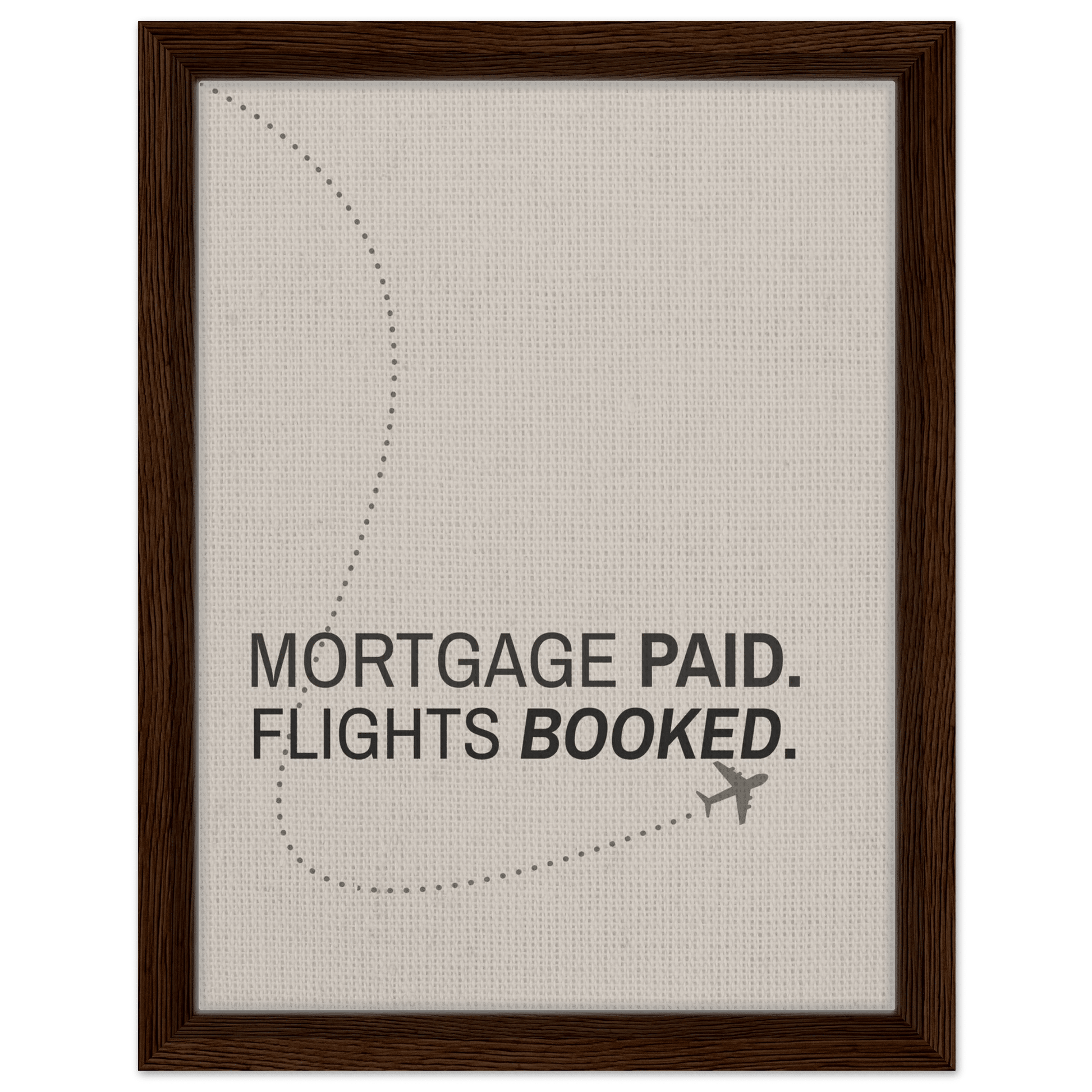 Mortgage Paid - Flights Booked - Out of Office Outfitters - Print Material