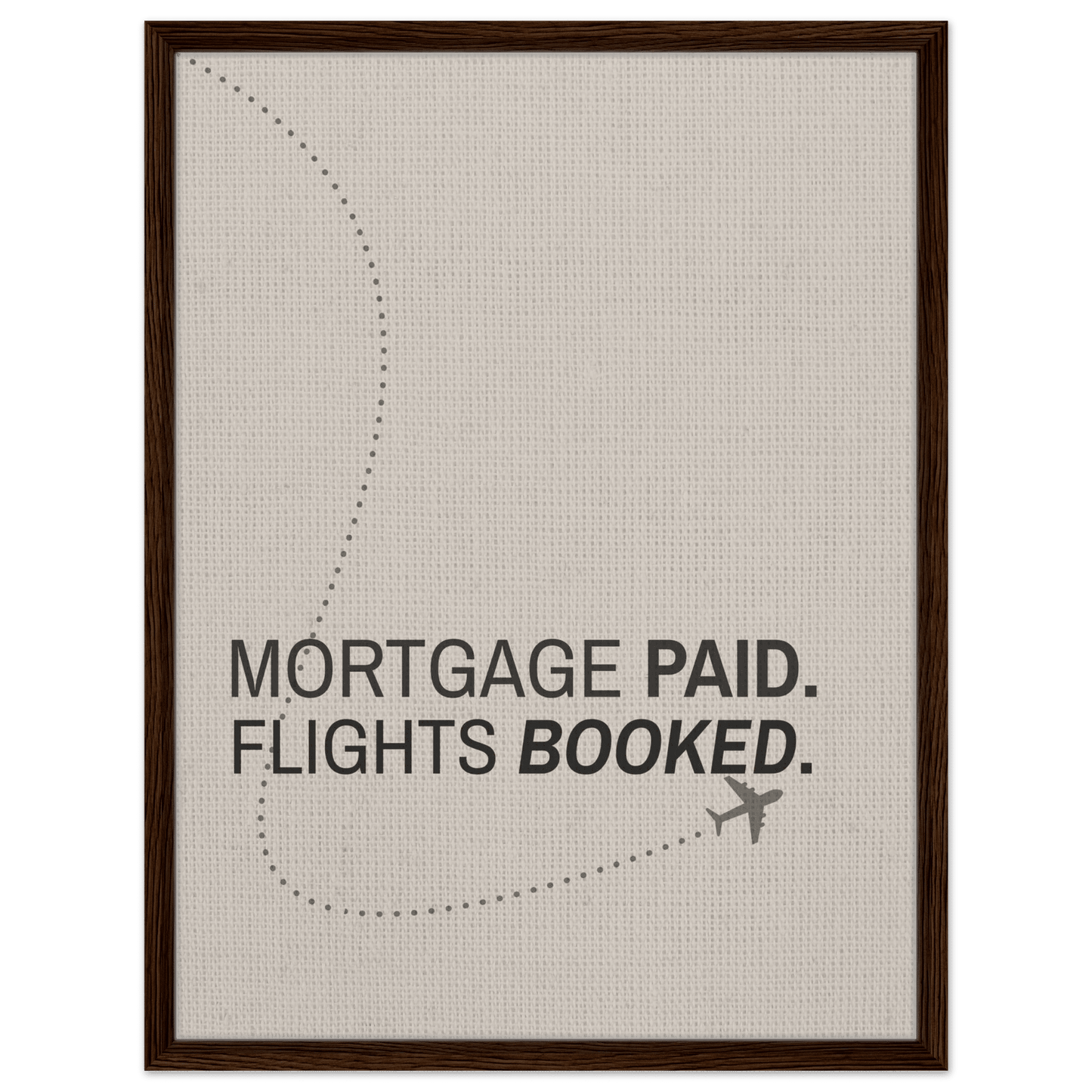 Mortgage Paid - Flights Booked - Out of Office Outfitters - Print Material