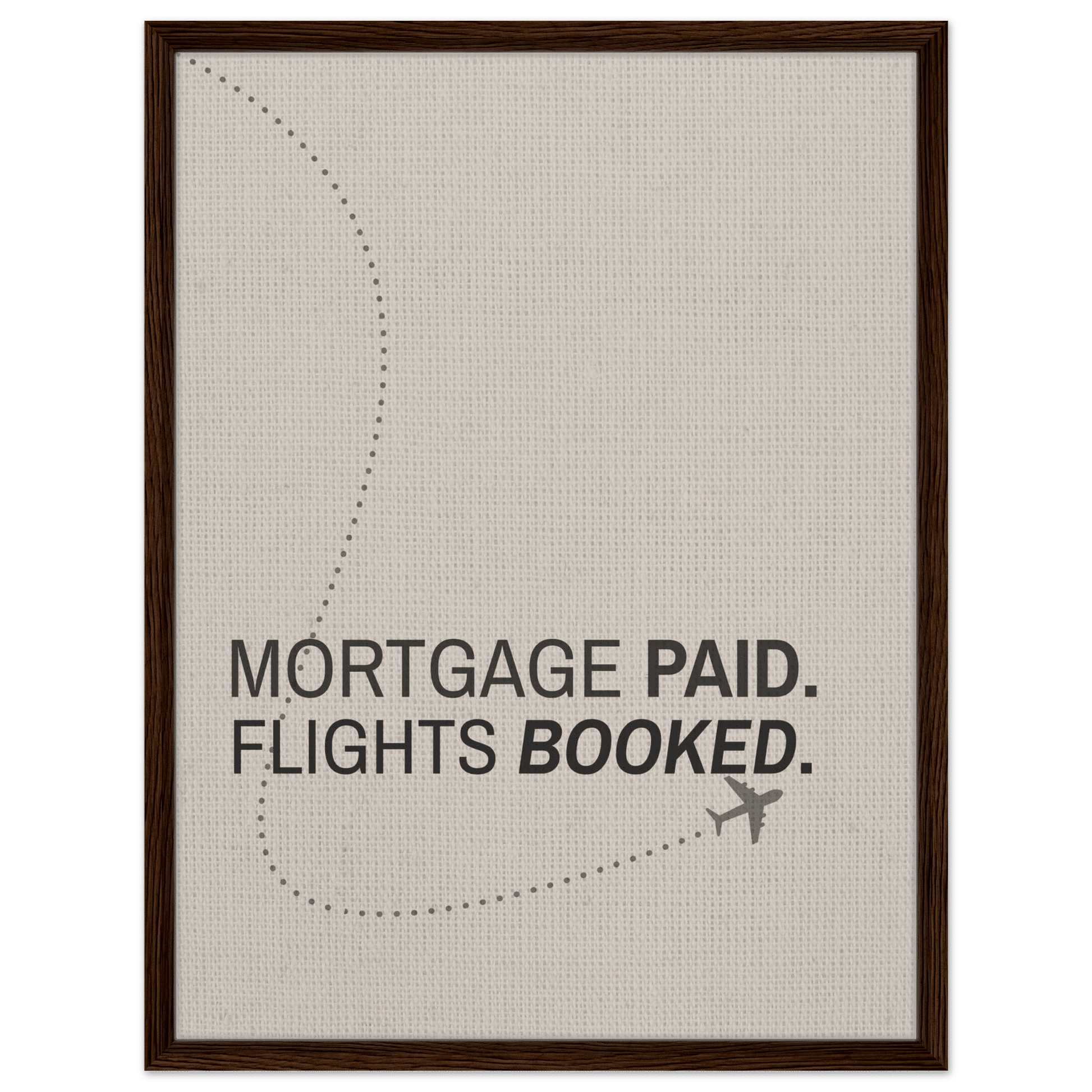 Mortgage Paid - Flights Booked - Out of Office Outfitters - Print Material