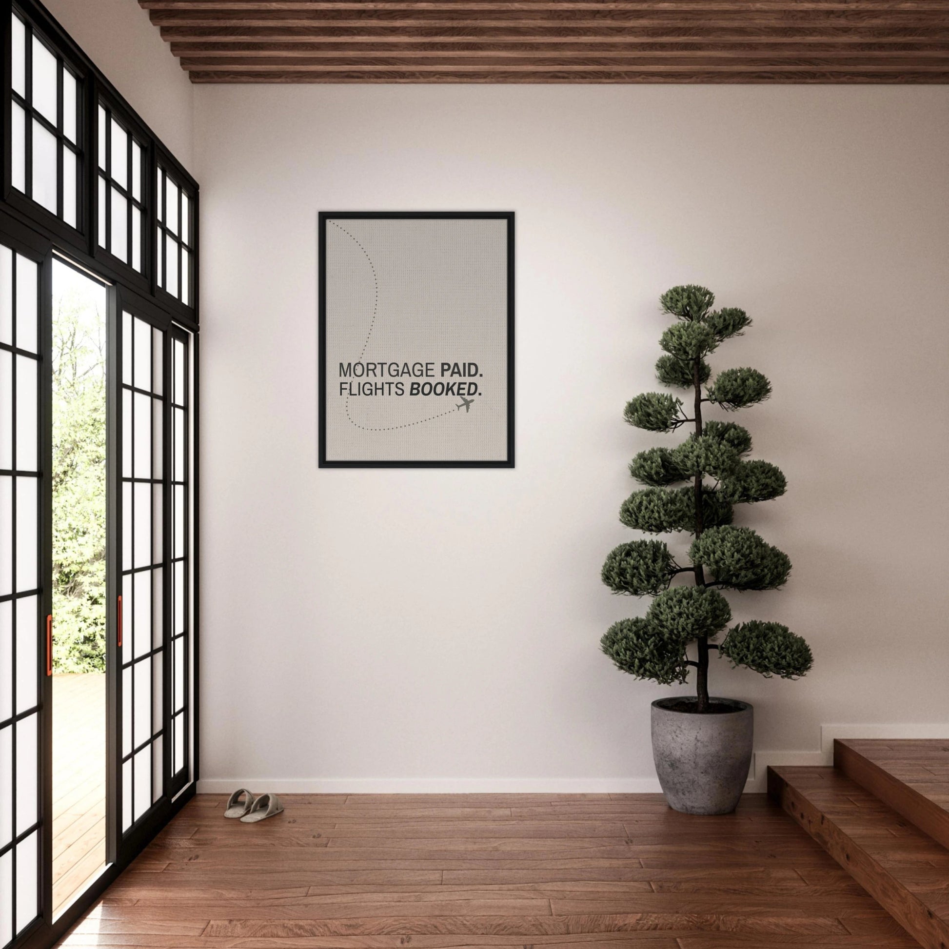 Mortgage Paid - Flights Booked - Out of Office Outfitters - Print Material