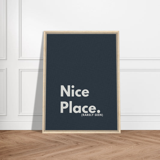Nice Place. (Rarely Seen) Typography Canvas - Out of Office Outfitters - Print Material