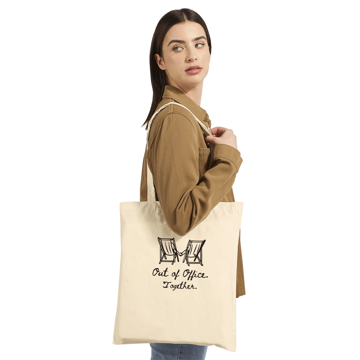 Out of Office Together Crew Only Tote - Out of Office Outfitters - Print Material