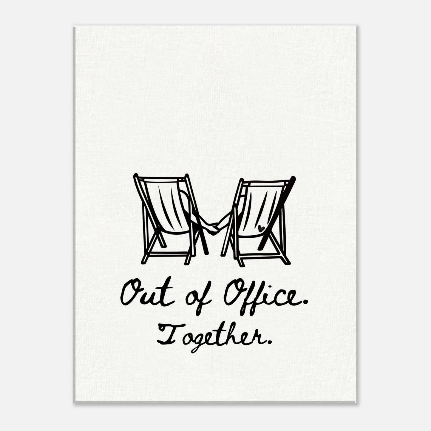 Out of Office Together - Travel Couple Art - Out of Office Outfitters - Print Material