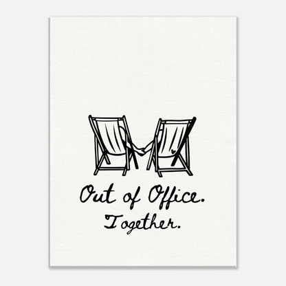 Out of Office Together - Travel Couple Art - Out of Office Outfitters - Print Material