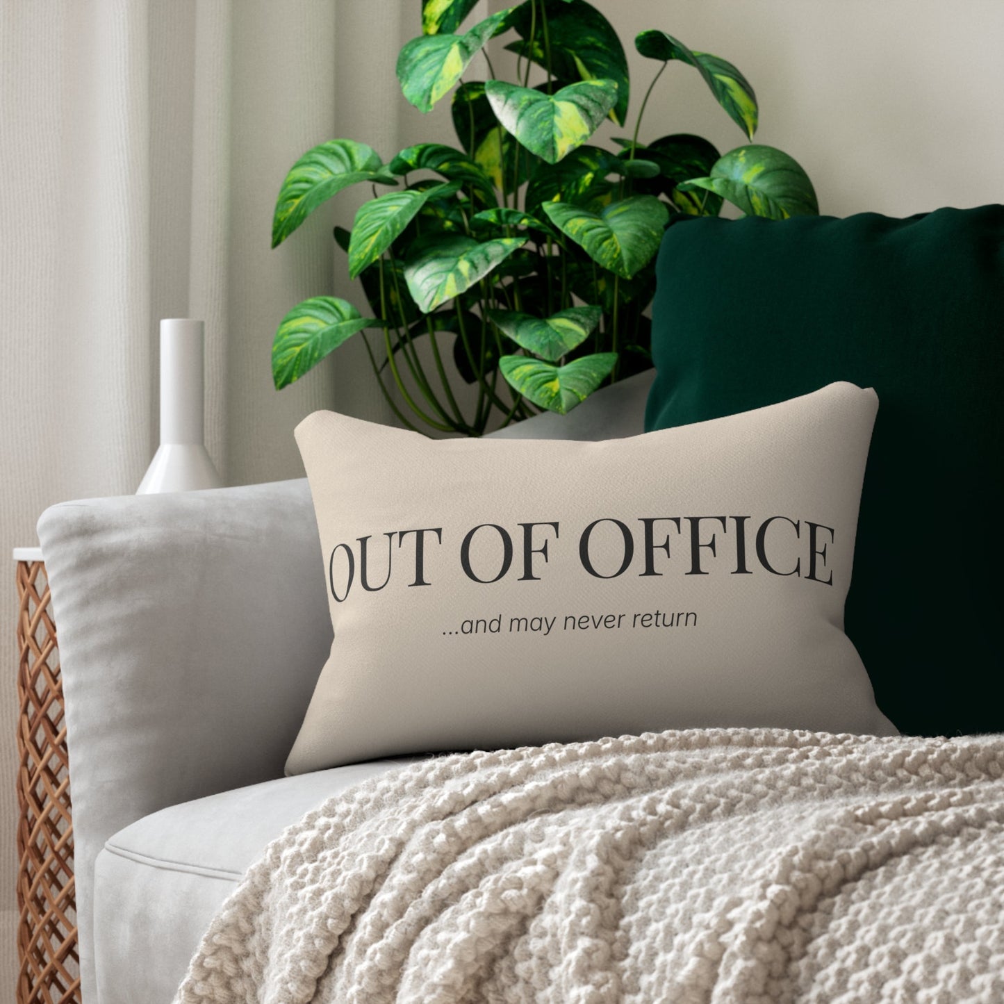 Out of Office - Travel Mindset Decorative Lumbar Pillow - Out of Office Outfitters - Home Decor