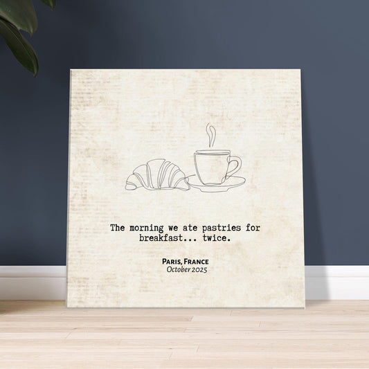 "Pastries for Breakfast ... Twice" - Personalized Travel Micro Memory Canvas - Out of Office Outfitters - 