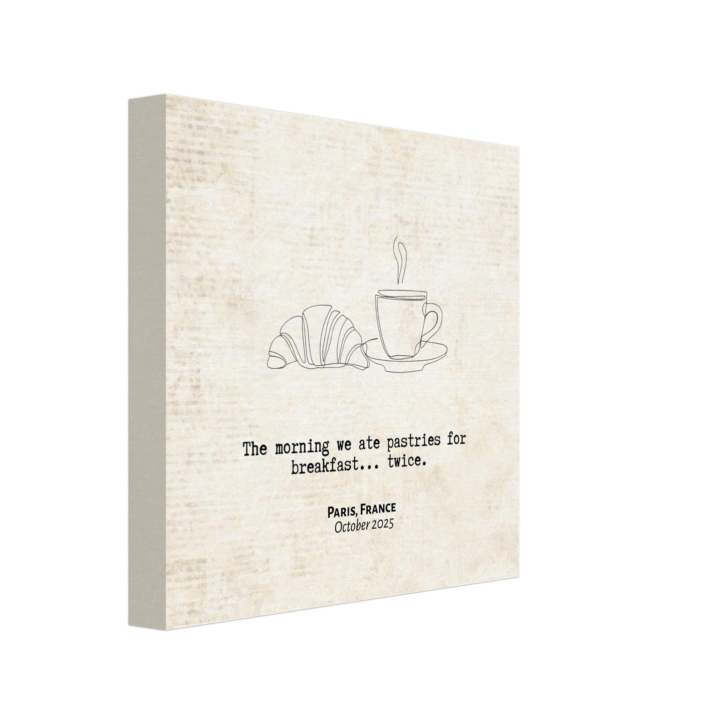 "Pastries for Breakfast ... Twice" - Personalized Travel Micro Memory Canvas - Out of Office Outfitters - 