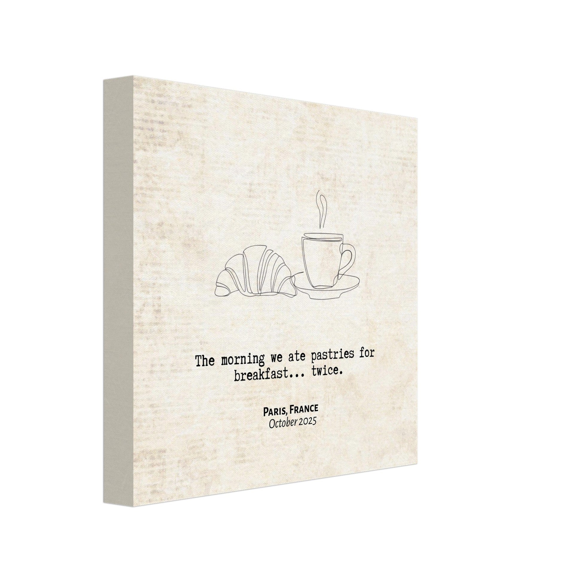"Pastries for Breakfast ... Twice" - Personalized Travel Micro Memory Canvas - Out of Office Outfitters - 