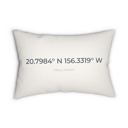 Personalized Coordinates - Favorite Place Decorative Lumbar Pillow - Out of Office Outfitters - Home Decor