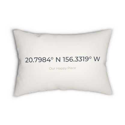 Personalized Coordinates - Favorite Place Decorative Lumbar Pillow - Out of Office Outfitters - Home Decor