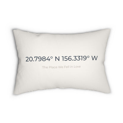 Personalized Coordinates - Favorite Place Decorative Lumbar Pillow - Out of Office Outfitters - Home Decor