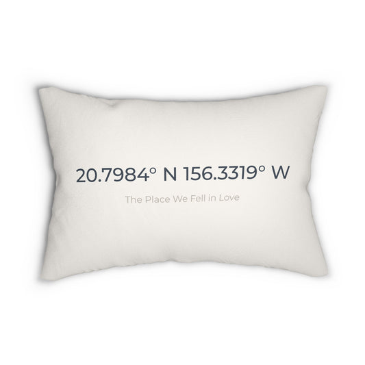 Personalized Coordinates - Favorite Place Decorative Lumbar Pillow - Out of Office Outfitters - Home Decor