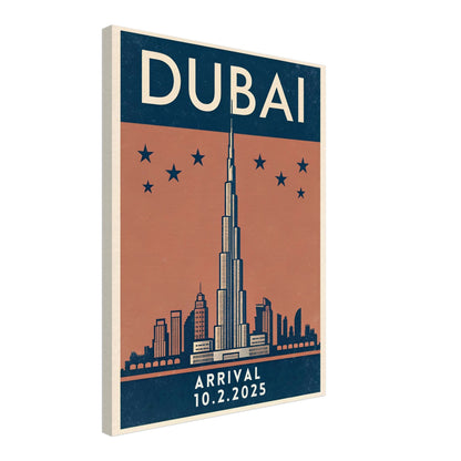 Personalized Dubai Vintage Travel Poster Canvas – Unframed - Out of Office Outfitters - Print Material