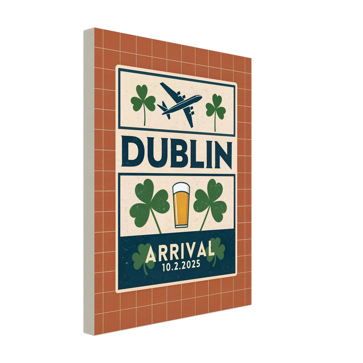 Personalized Dublin Vintage Travel Poster Canvas – Unframed - Out of Office Outfitters - Print Material