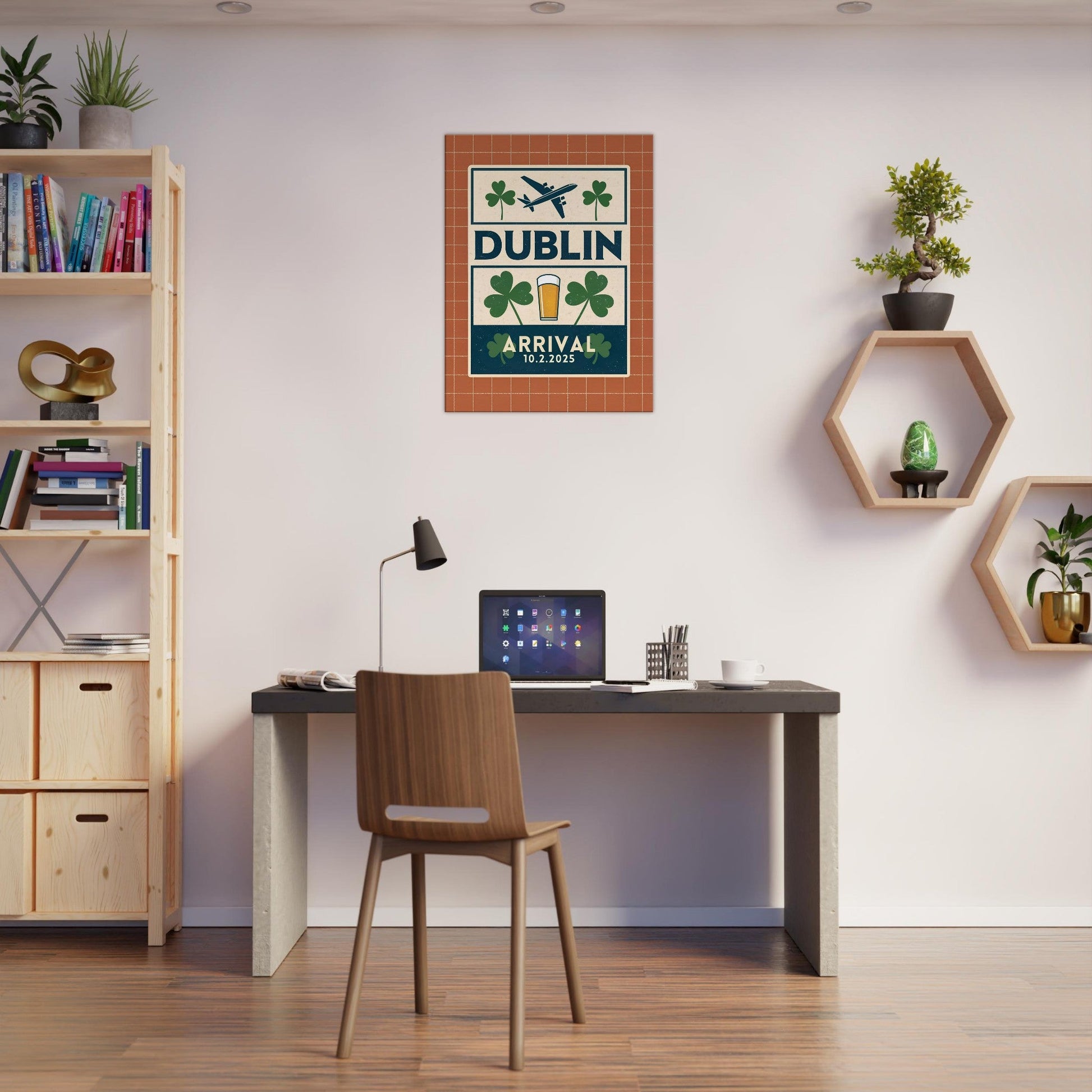 Personalized Dublin Vintage Travel Poster Canvas – Unframed - Out of Office Outfitters - Print Material