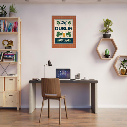 Personalized Dublin Vintage Travel Poster Canvas – Unframed - Out of Office Outfitters - Print Material
