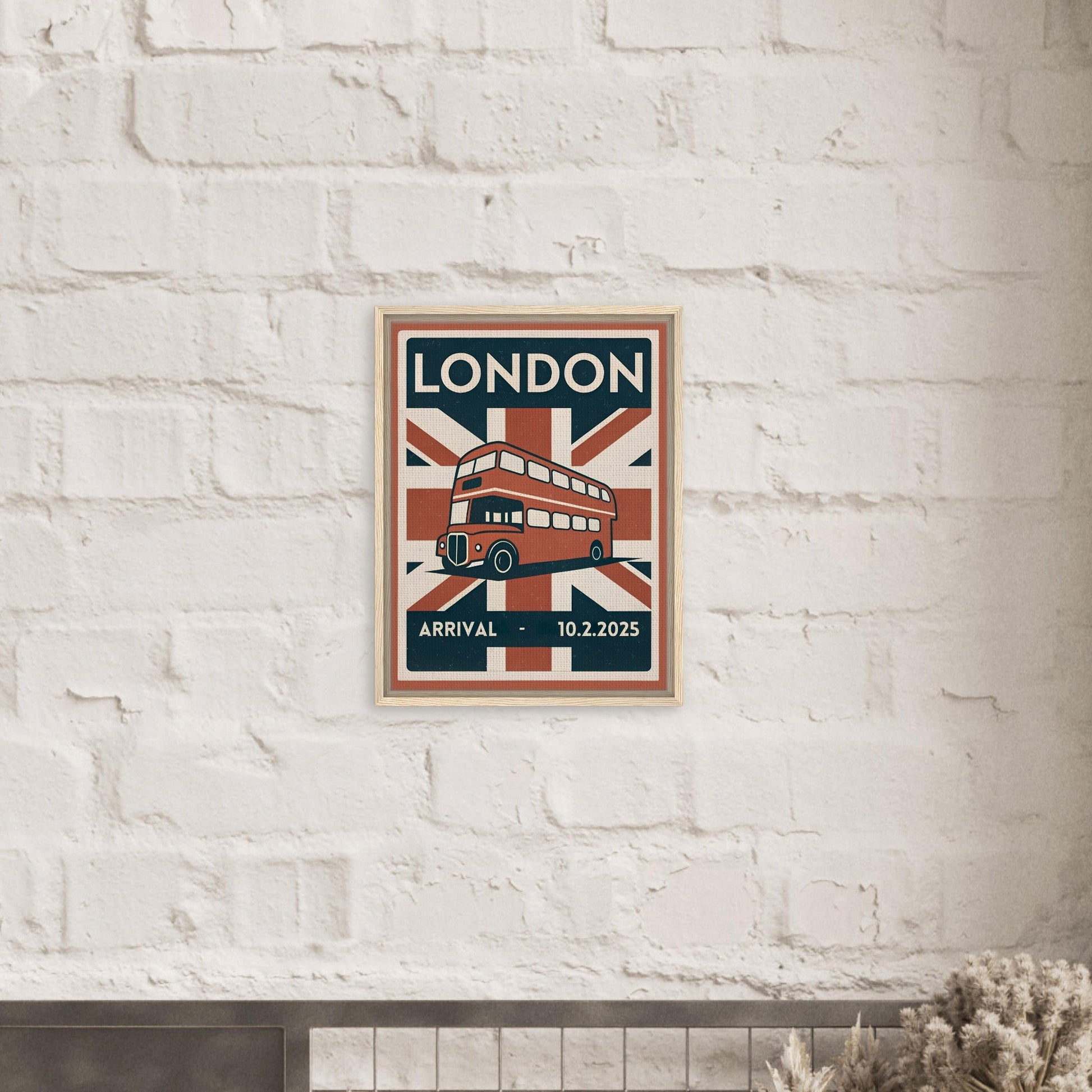 Personalized London Vintage Travel Poster Canvas – Framed - Out of Office Outfitters - Print Material