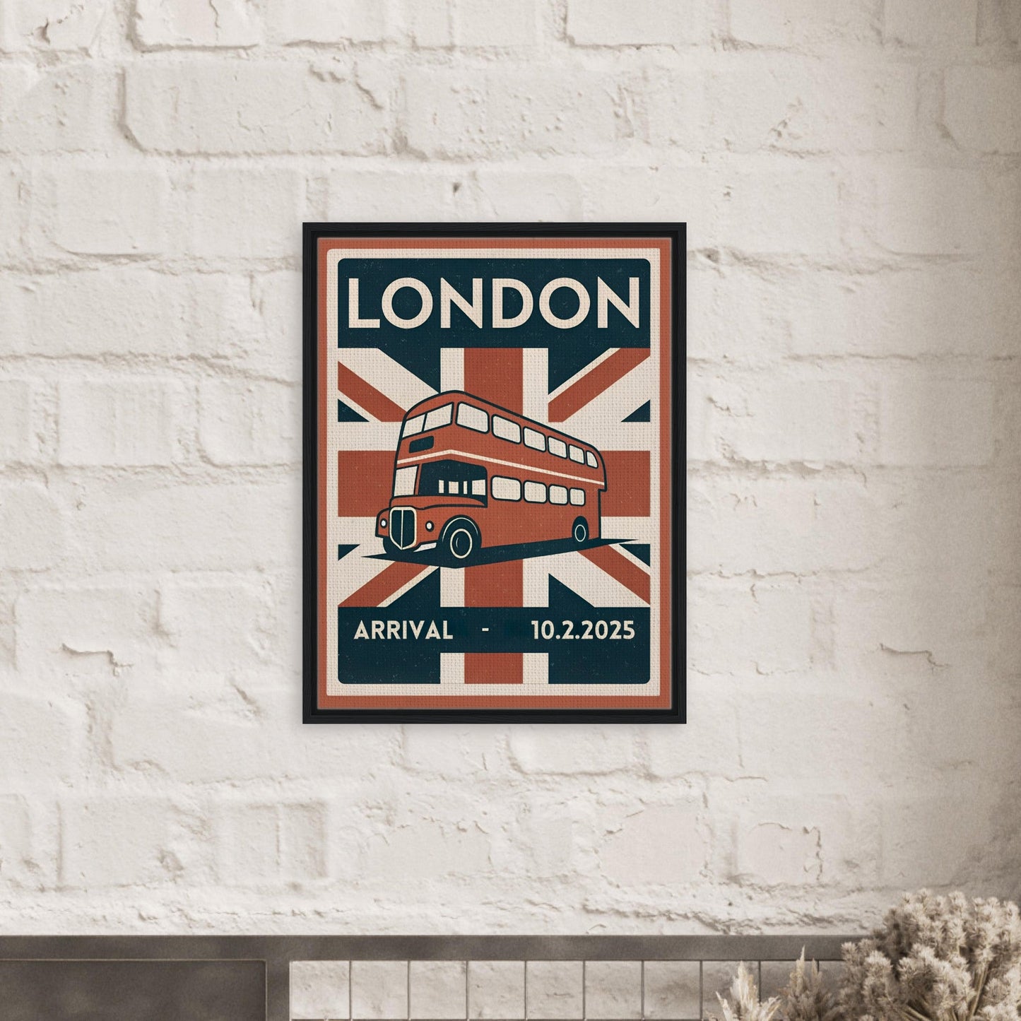 Personalized London Vintage Travel Poster Canvas – Framed - Out of Office Outfitters - Print Material