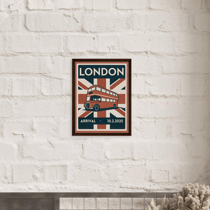 Personalized London Vintage Travel Poster Canvas – Framed - Out of Office Outfitters - Print Material