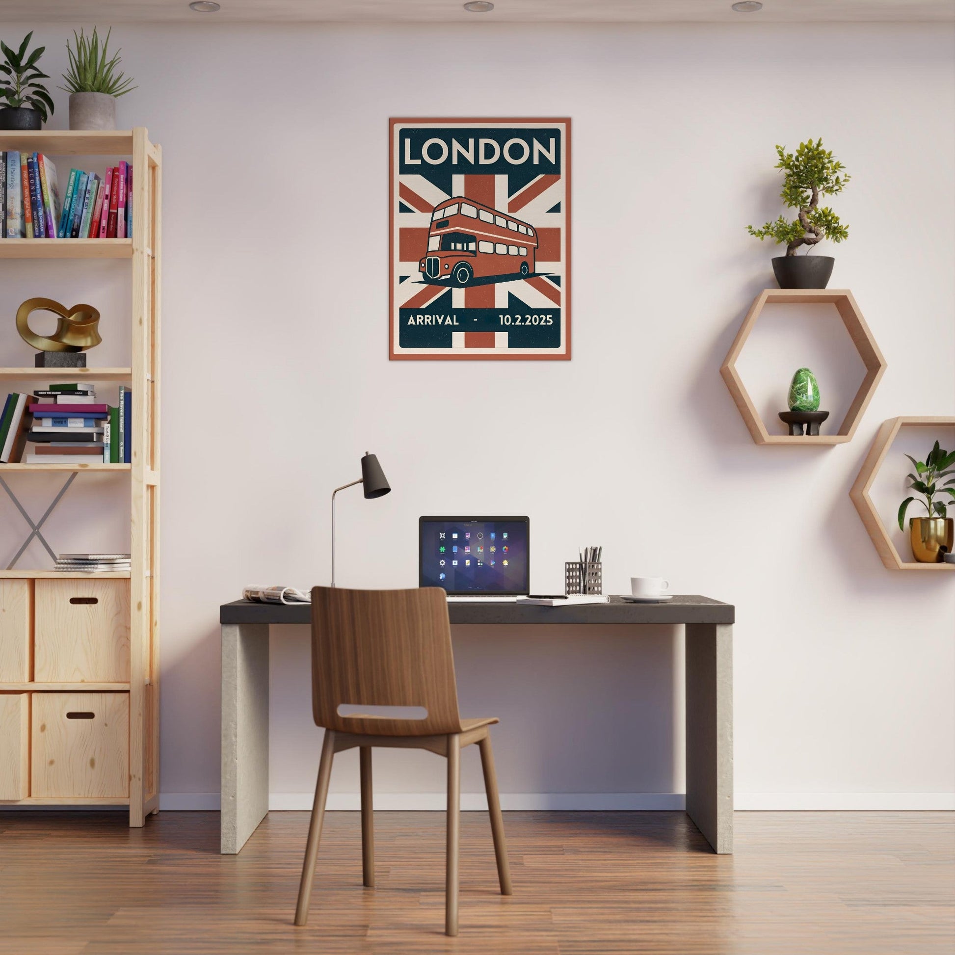 Personalized London Vintage Travel Poster Canvas – Unframed - Out of Office Outfitters - Print Material