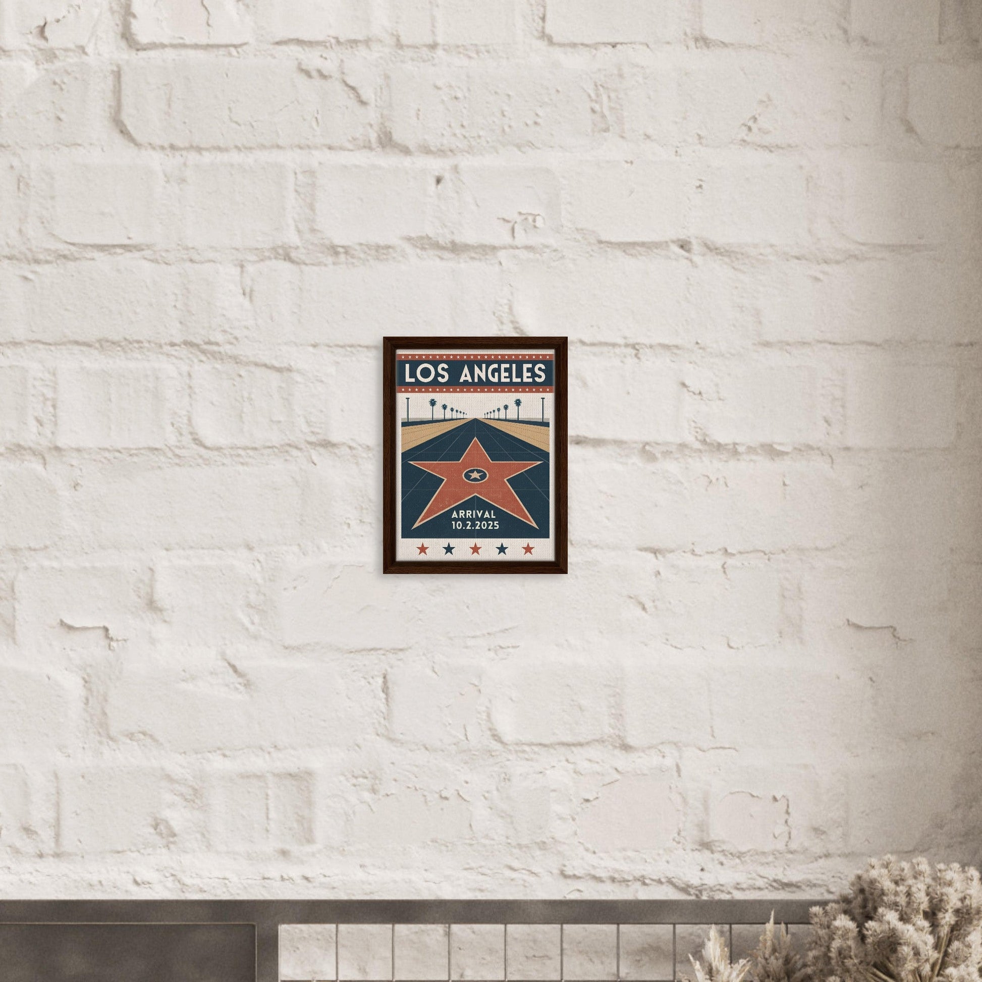 Personalized Los Angeles Vintage Travel Poster Canvas – Framed - Out of Office Outfitters - Print Material