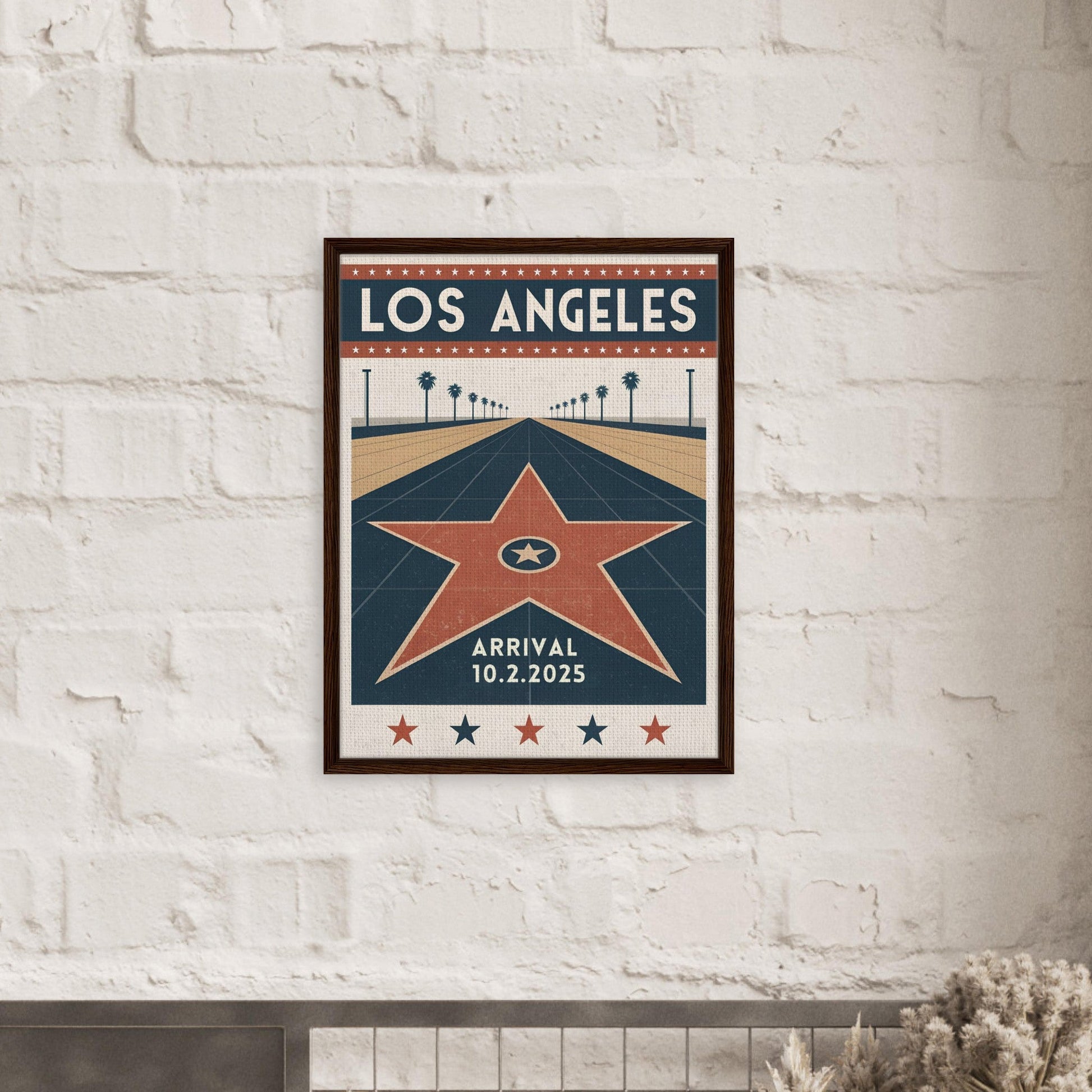 Personalized Los Angeles Vintage Travel Poster Canvas – Framed - Out of Office Outfitters - Print Material