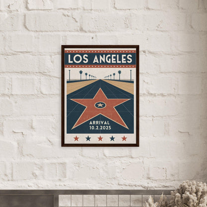 Personalized Los Angeles Vintage Travel Poster Canvas – Framed - Out of Office Outfitters - Print Material