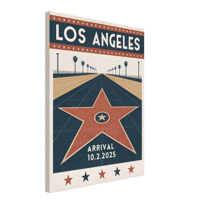 Personalized Los Angeles Vintage Travel Poster Canvas – Unframed - Out of Office Outfitters - Print Material