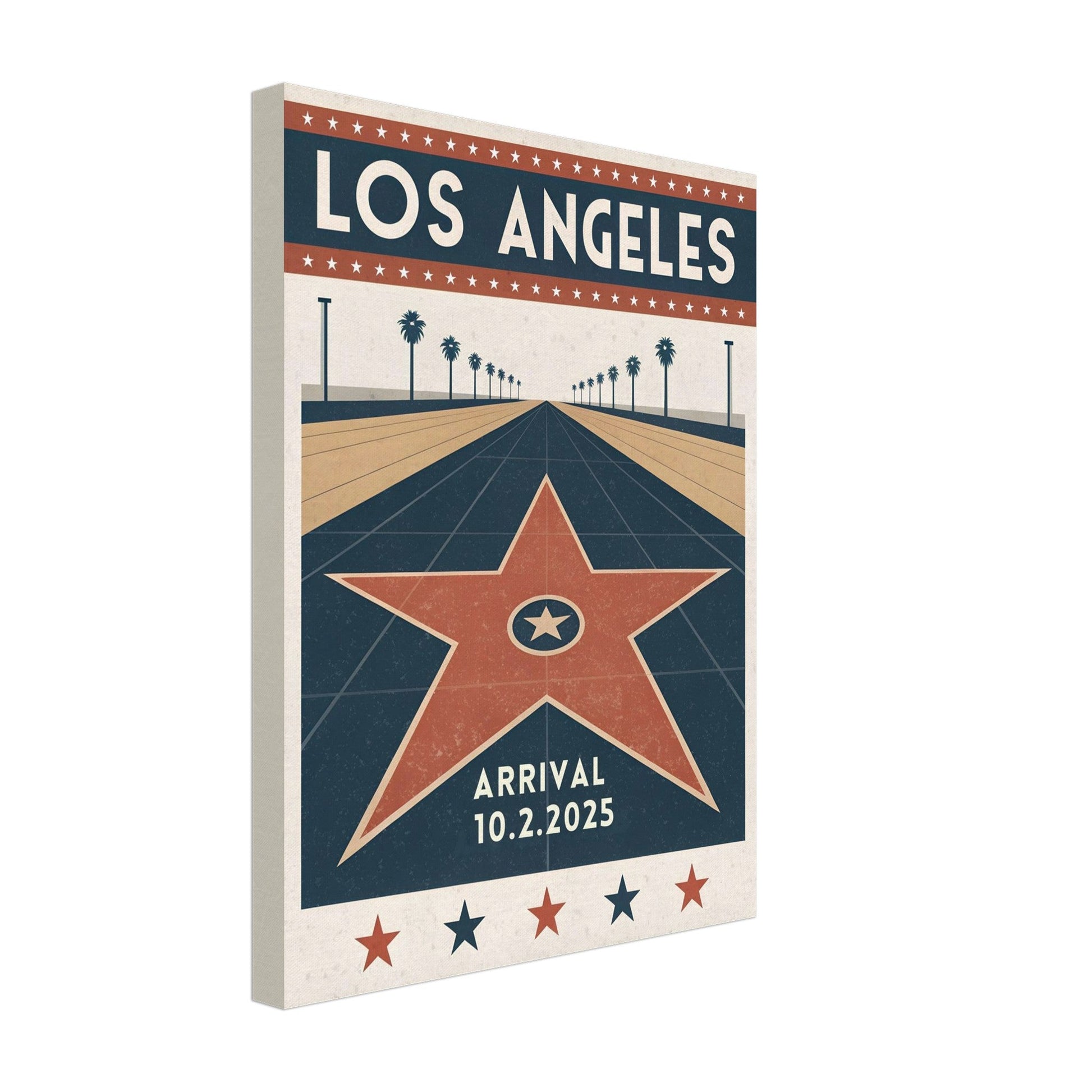 Personalized Los Angeles Vintage Travel Poster Canvas – Unframed - Out of Office Outfitters - Print Material