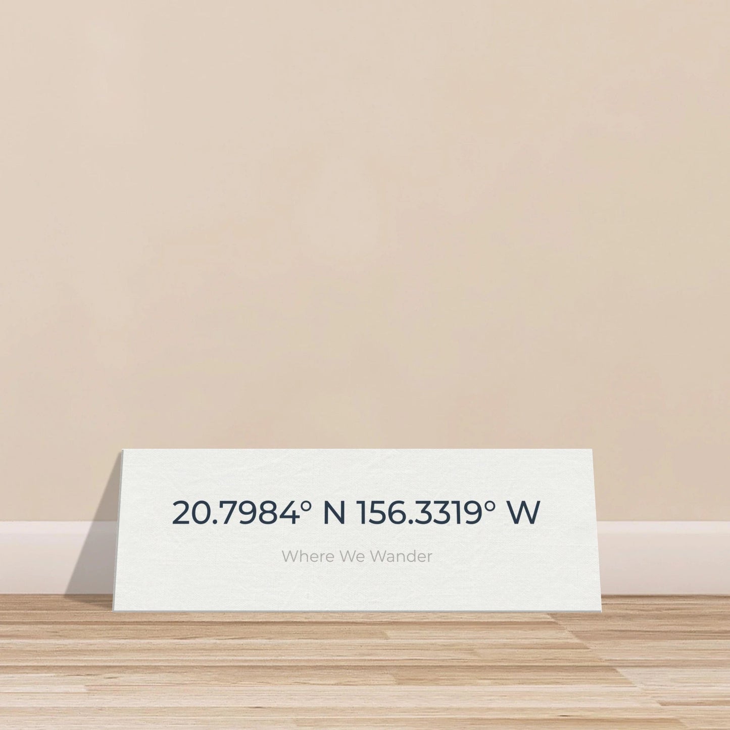 Personalized Minimalist Coordinates Canvas with Your Chosen Phrase - Out of Office Outfitters - Print Material