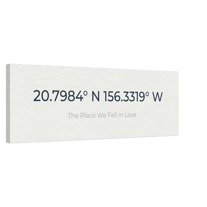 Personalized Minimalist Coordinates Canvas with Your Chosen Phrase - Out of Office Outfitters - Print Material