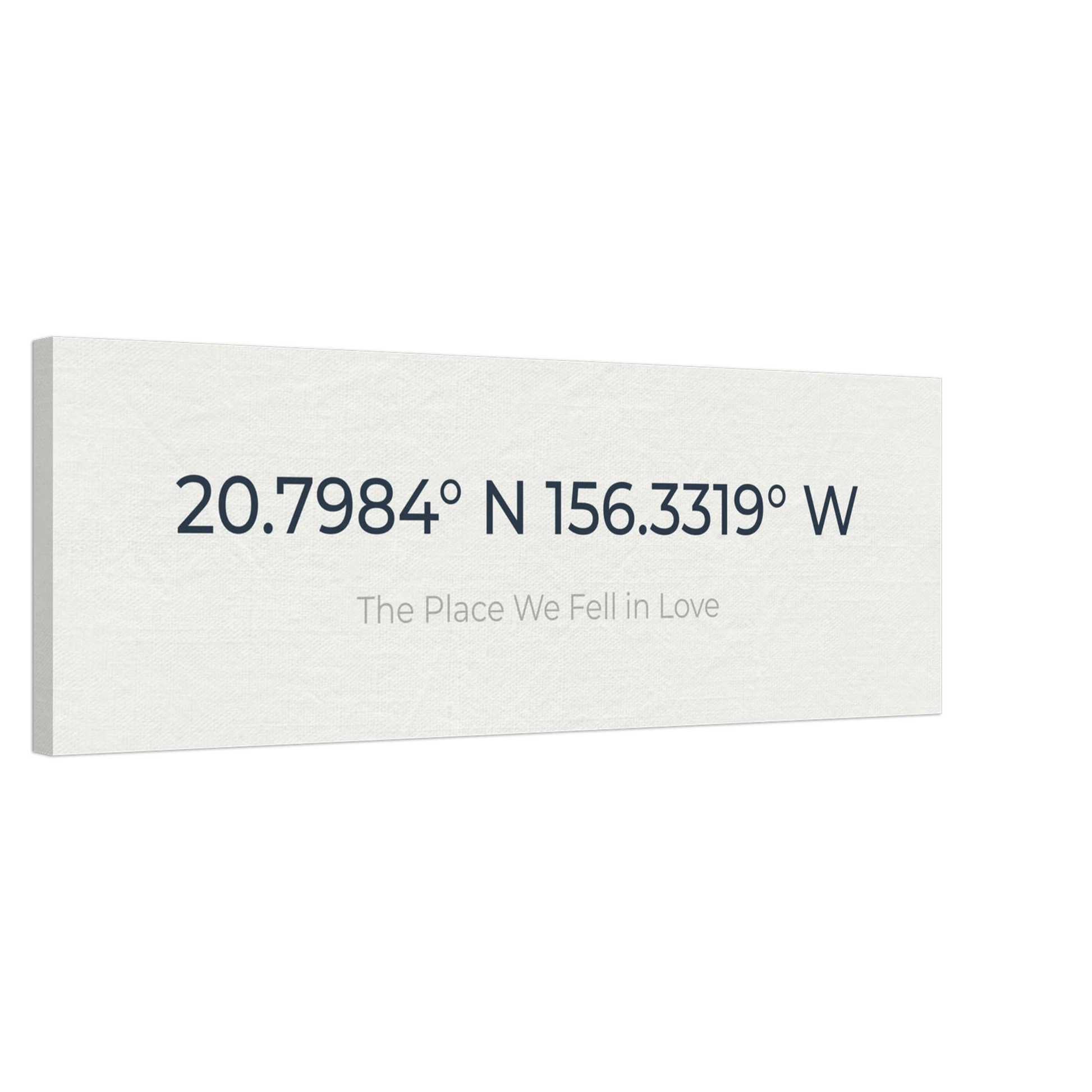 Personalized Minimalist Coordinates Canvas with Your Chosen Phrase - Out of Office Outfitters - Print Material