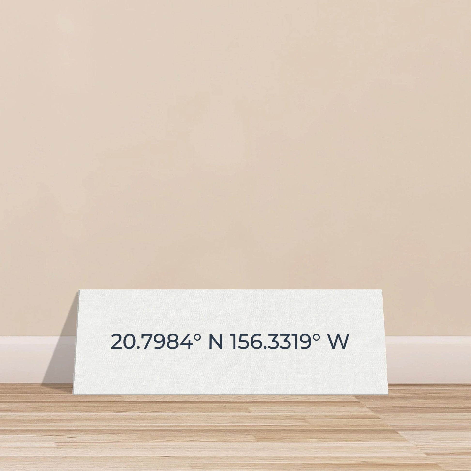 Personalized Minimalist Coordinates Canvas with Your Chosen Phrase - Out of Office Outfitters - Print Material