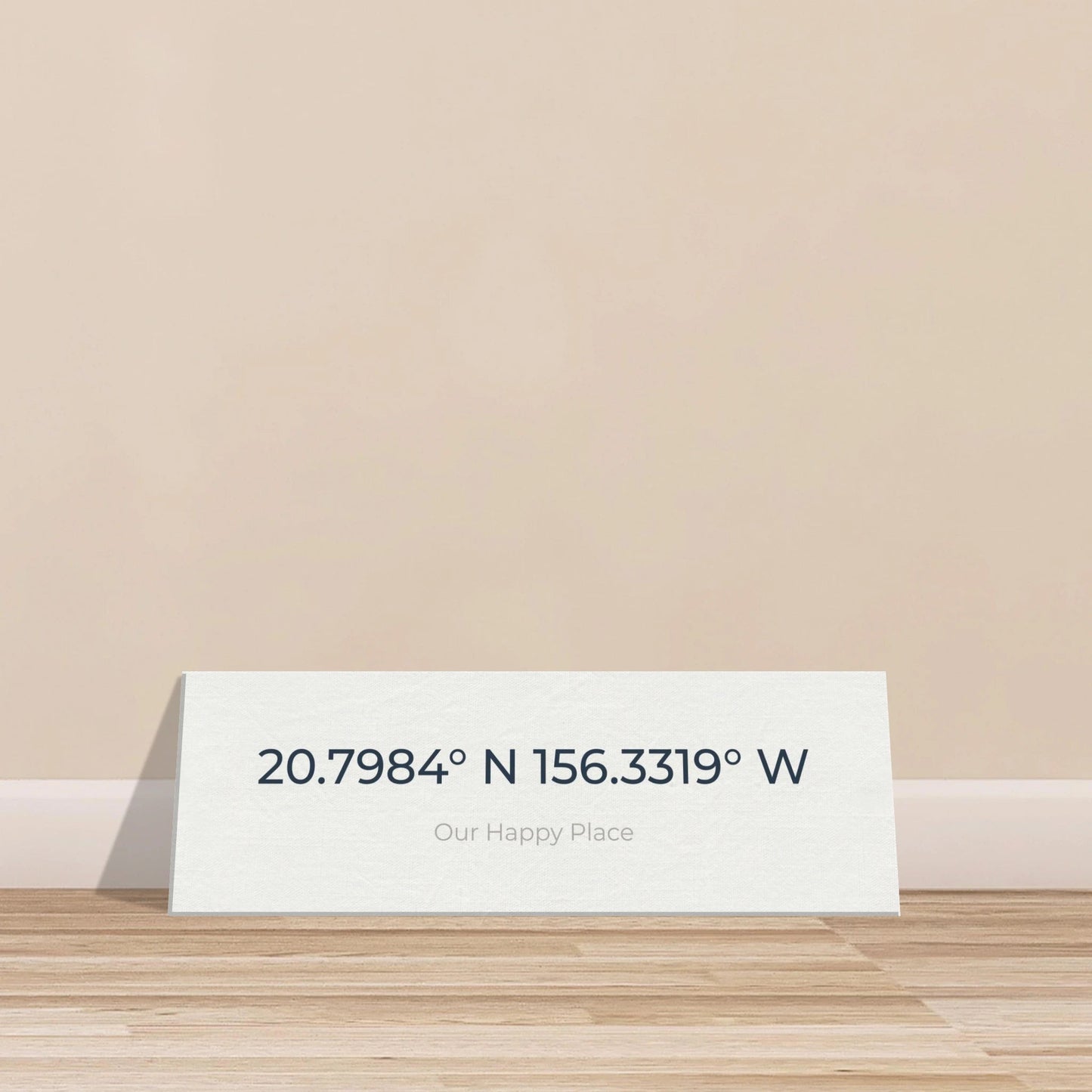 Personalized Minimalist Coordinates Canvas with Your Chosen Phrase - Out of Office Outfitters - Print Material