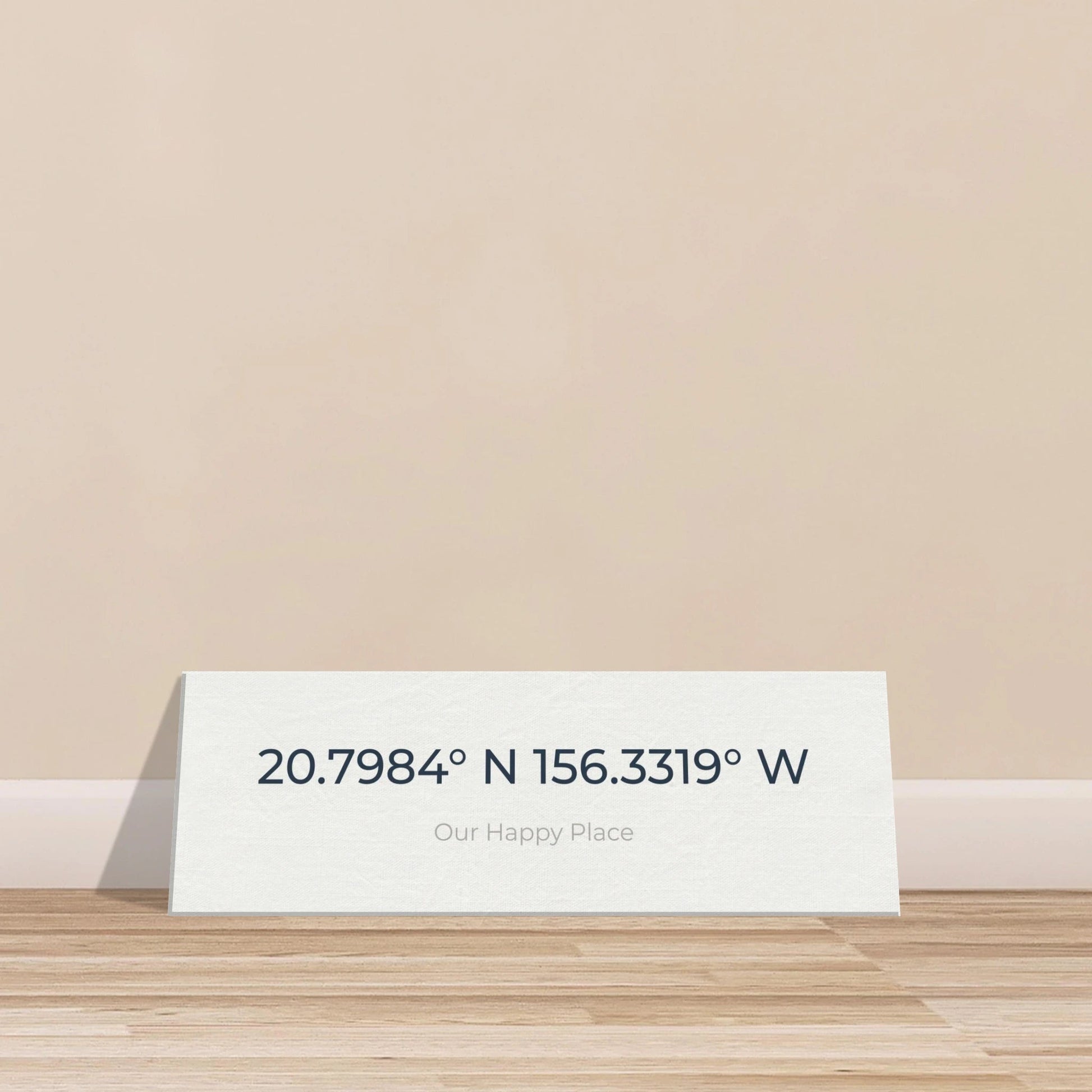 Personalized Minimalist Coordinates Canvas with Your Chosen Phrase - Out of Office Outfitters - Print Material