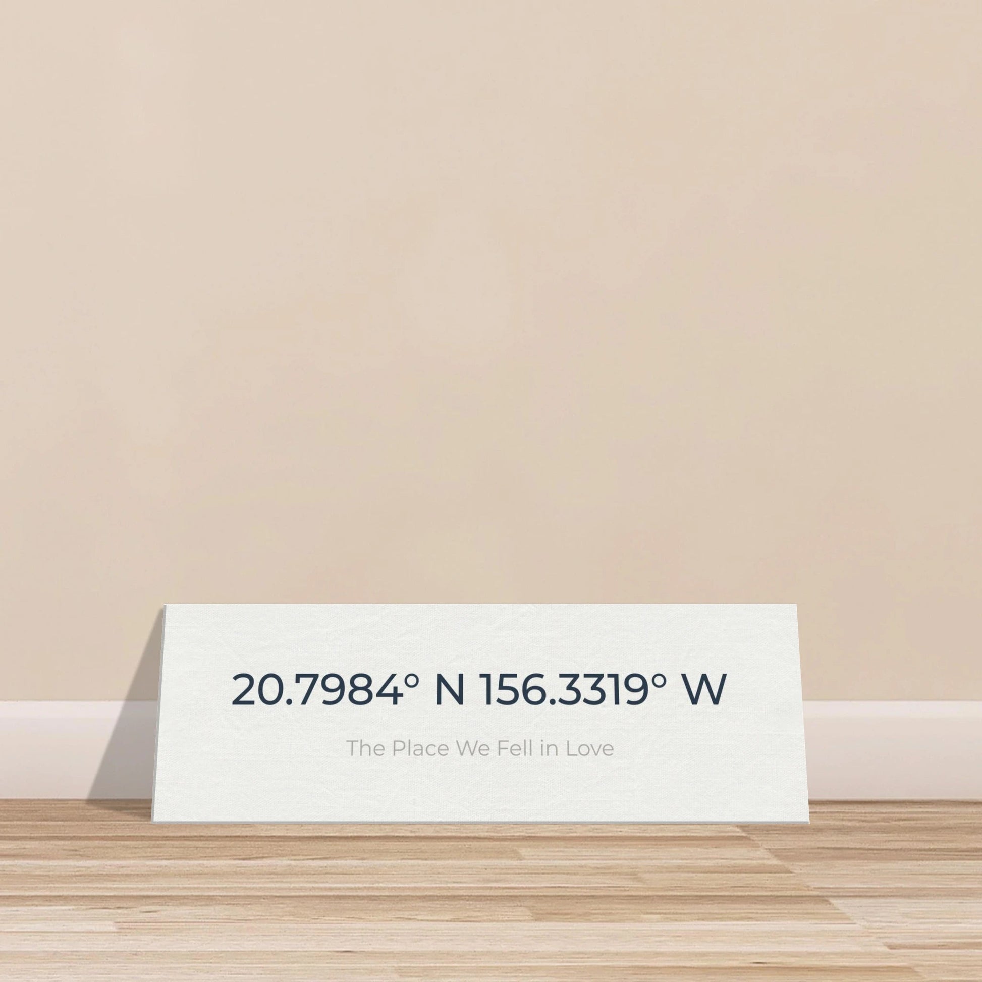 Personalized Minimalist Coordinates Canvas with Your Chosen Phrase - Out of Office Outfitters - Print Material