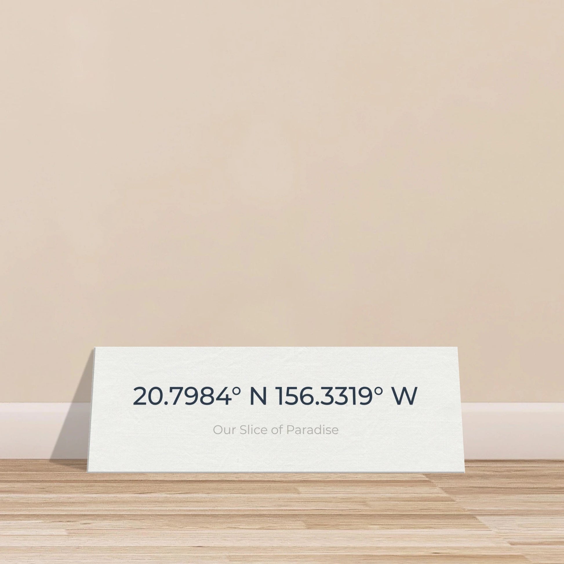 Personalized Minimalist Coordinates Canvas with Your Chosen Phrase - Out of Office Outfitters - Print Material