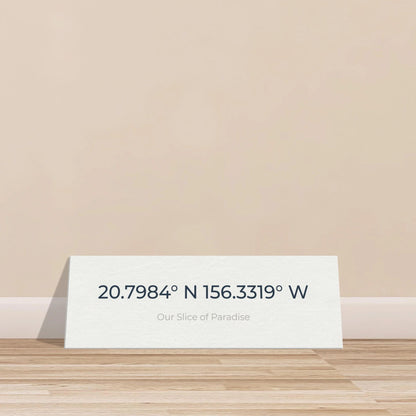 Personalized Minimalist Coordinates Canvas with Your Chosen Phrase - Out of Office Outfitters - Print Material