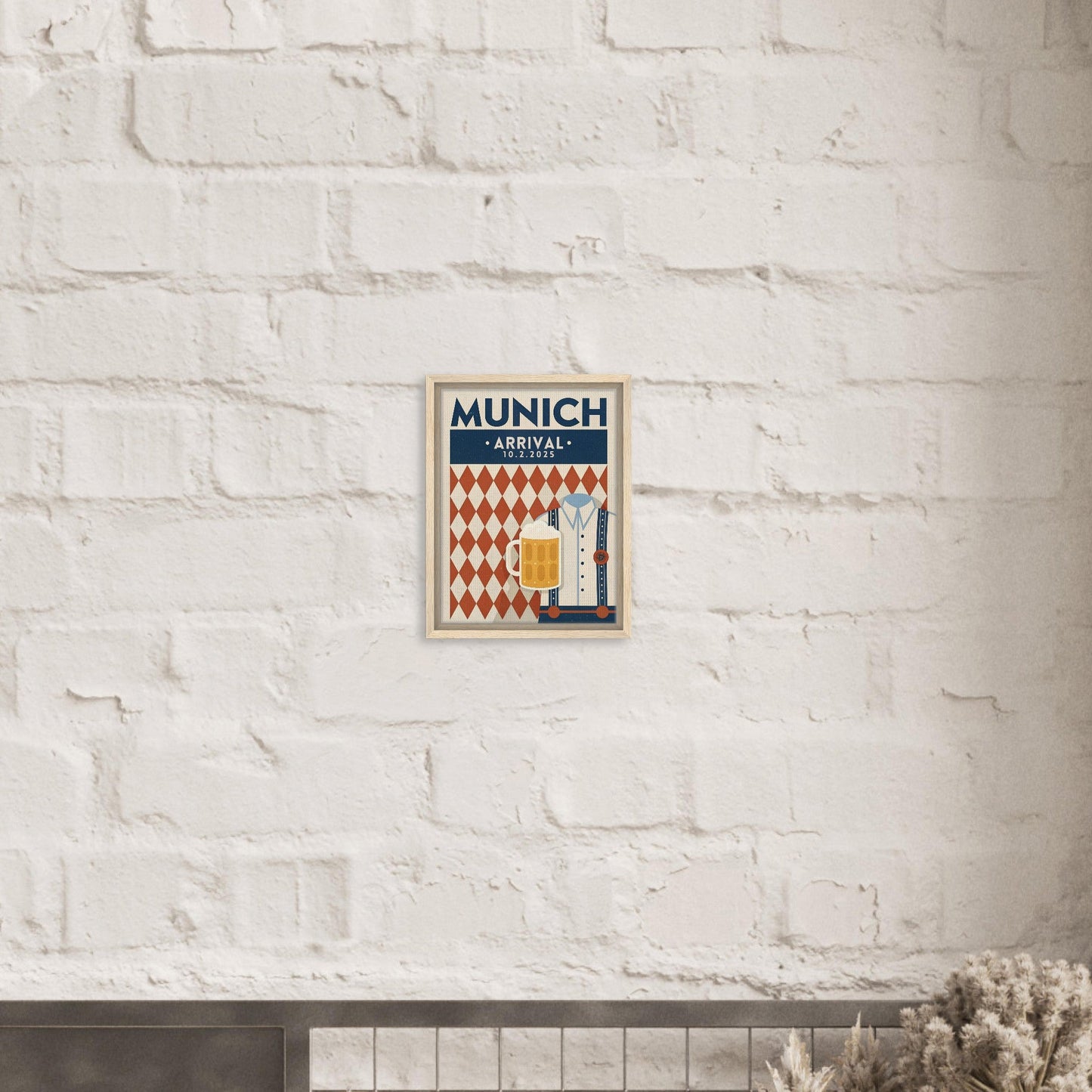 Personalized Munich Oktoberfest Vintage Travel Poster Canvas – Framed - Out of Office Outfitters - Print Material