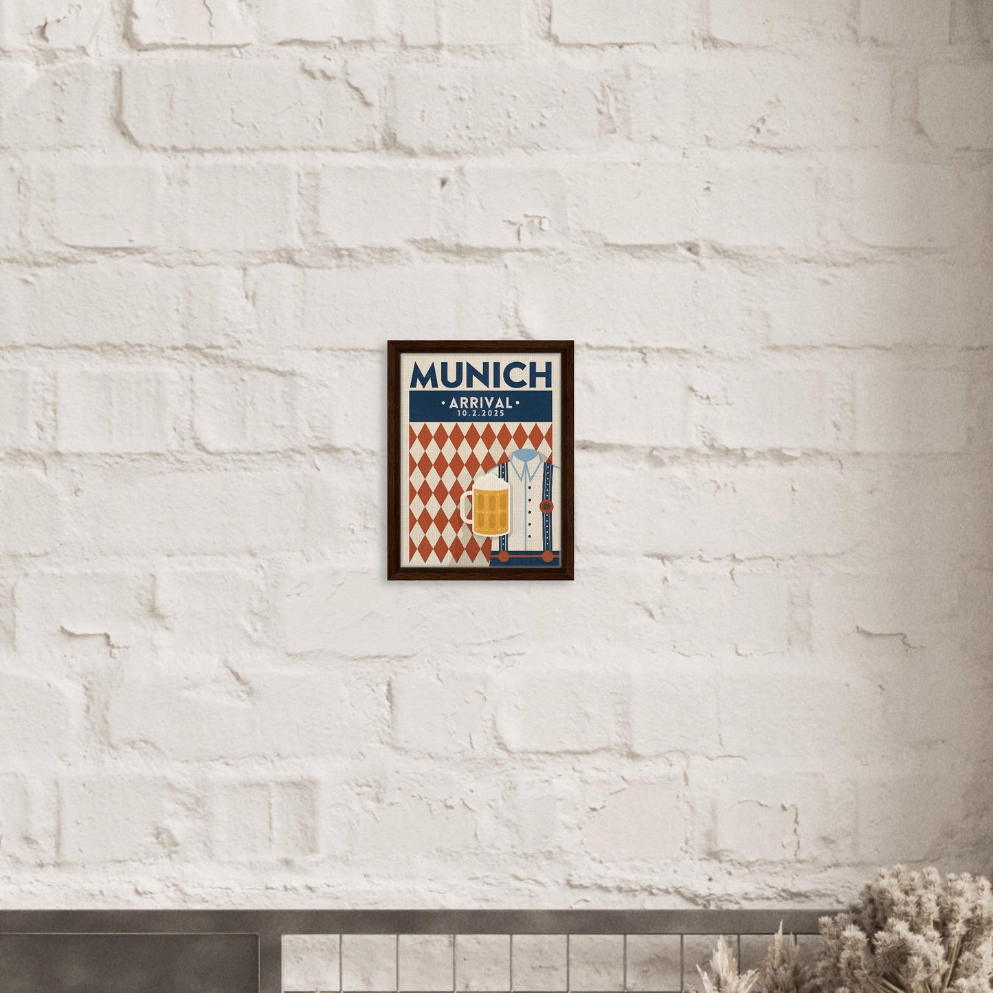 Personalized Munich Oktoberfest Vintage Travel Poster Canvas – Framed - Out of Office Outfitters - Print Material