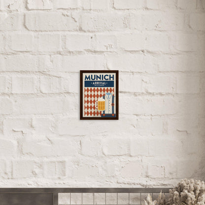 Personalized Munich Oktoberfest Vintage Travel Poster Canvas – Framed - Out of Office Outfitters - Print Material