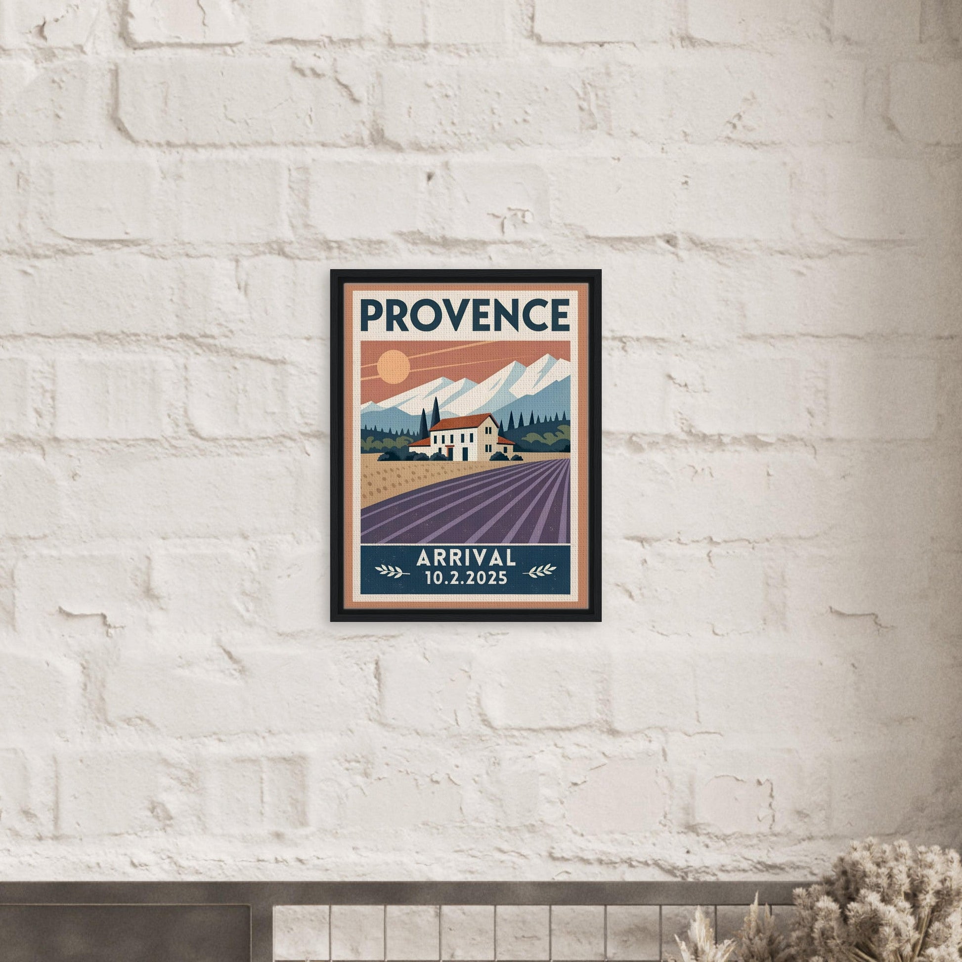 Personalized Provence Vintage Travel Poster Canvas – Framed - Out of Office Outfitters - Print Material