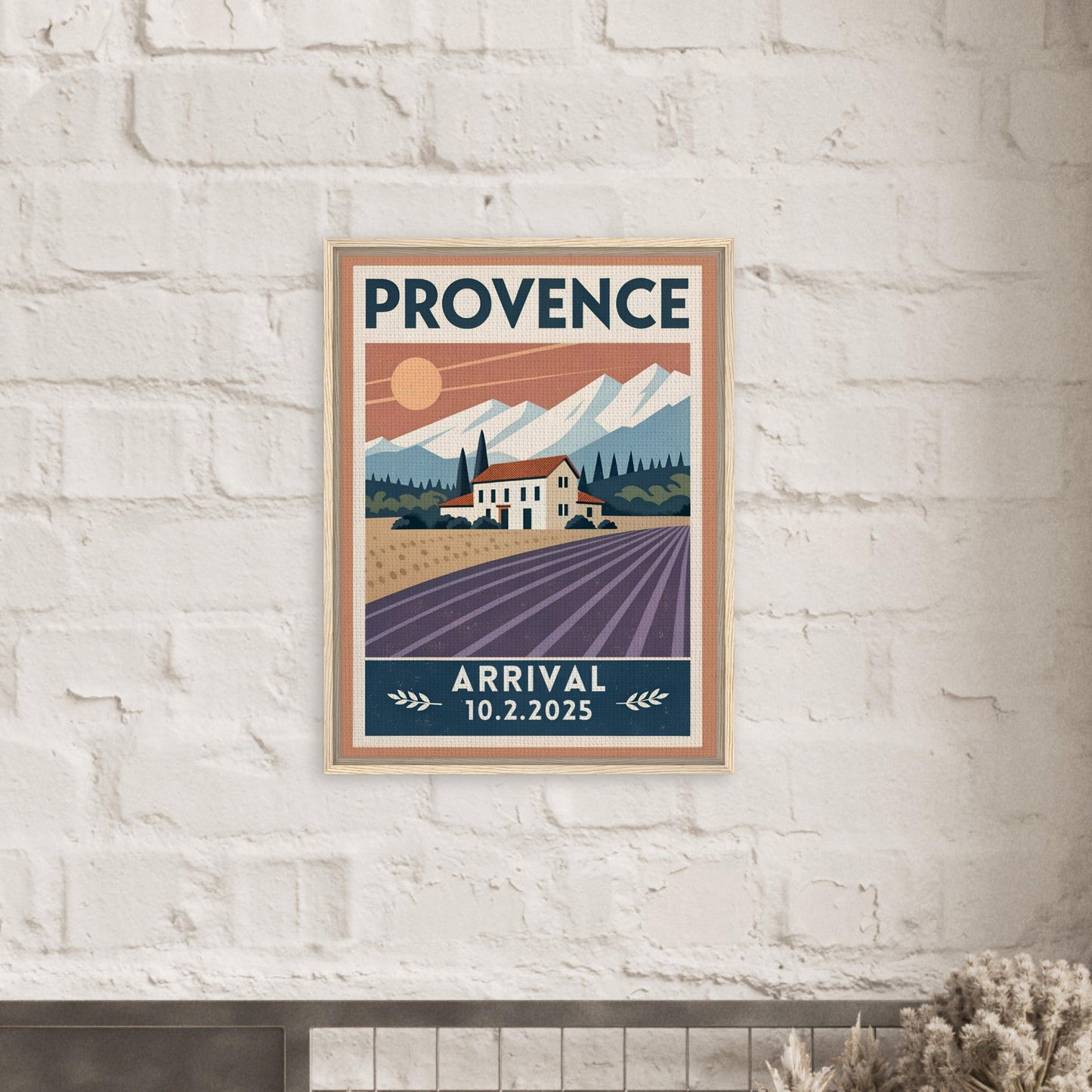 Personalized Provence Vintage Travel Poster Canvas – Framed - Out of Office Outfitters - Print Material
