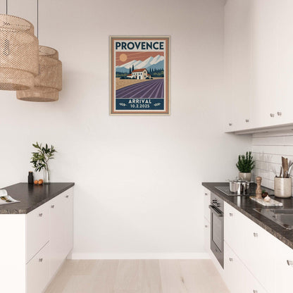 Personalized Provence Vintage Travel Poster Canvas – Framed - Out of Office Outfitters - Print Material